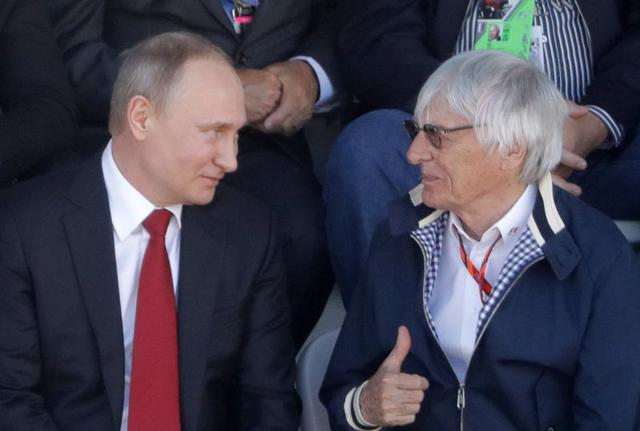 Bernie Ecclestone con Vladimir Putin (IPA)