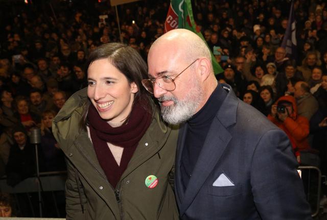 Elly Schlein e Stefano Bonaccini Elly Schlein e Stefano Bonaccini