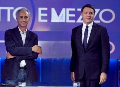 Marco Travaglio e Matteo Renzi