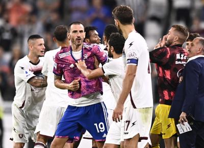 Juventus Salernitana Bonucci Var gol annullato