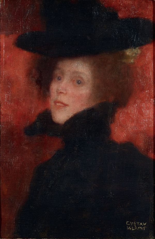 Klimt Ritratto di signora con fondo rosso, 1897 1898 © Klimt Foundation, Vienna Klimt Ritratto di signora con fondo rosso, 1897 1898 © Klimt Foundation, Vienna