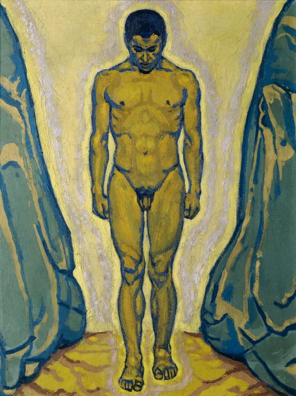 Koloman Moser    Giovane nudo in piedi tra le rocce, 1915 circa    © Belvedere, Vienna