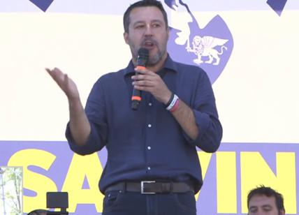 Matteo Salvini comizio a Pontida