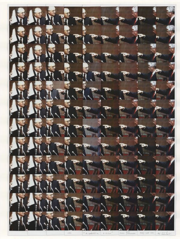 Maurizio Galimberti,Michail Gorbačëv e Boris Eltsin, 1991, fotografia di Boris Yurchenko Maurizio Galimberti,Michail Gorbačëv e Boris Eltsin, 1991, fotografia di Boris Yurchenko