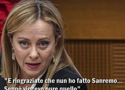 Meloni pigliatutto: "Avrei vinto anche Sanremo". Scoppia l'ironia web
