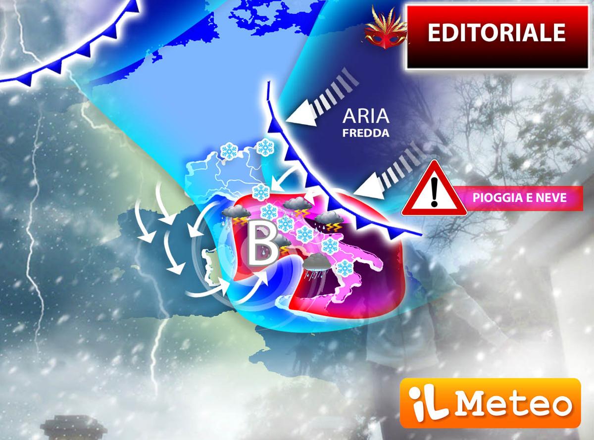 meteo neve previsioni weekend italia