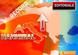 Hannibal mette a fuoco l'Italia Meteo, temperature fino a 35°