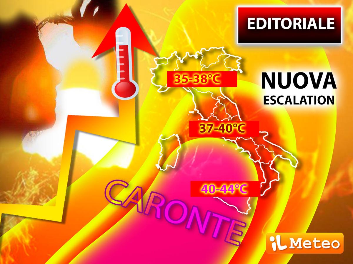 meteo previsioni caronte italia siccità