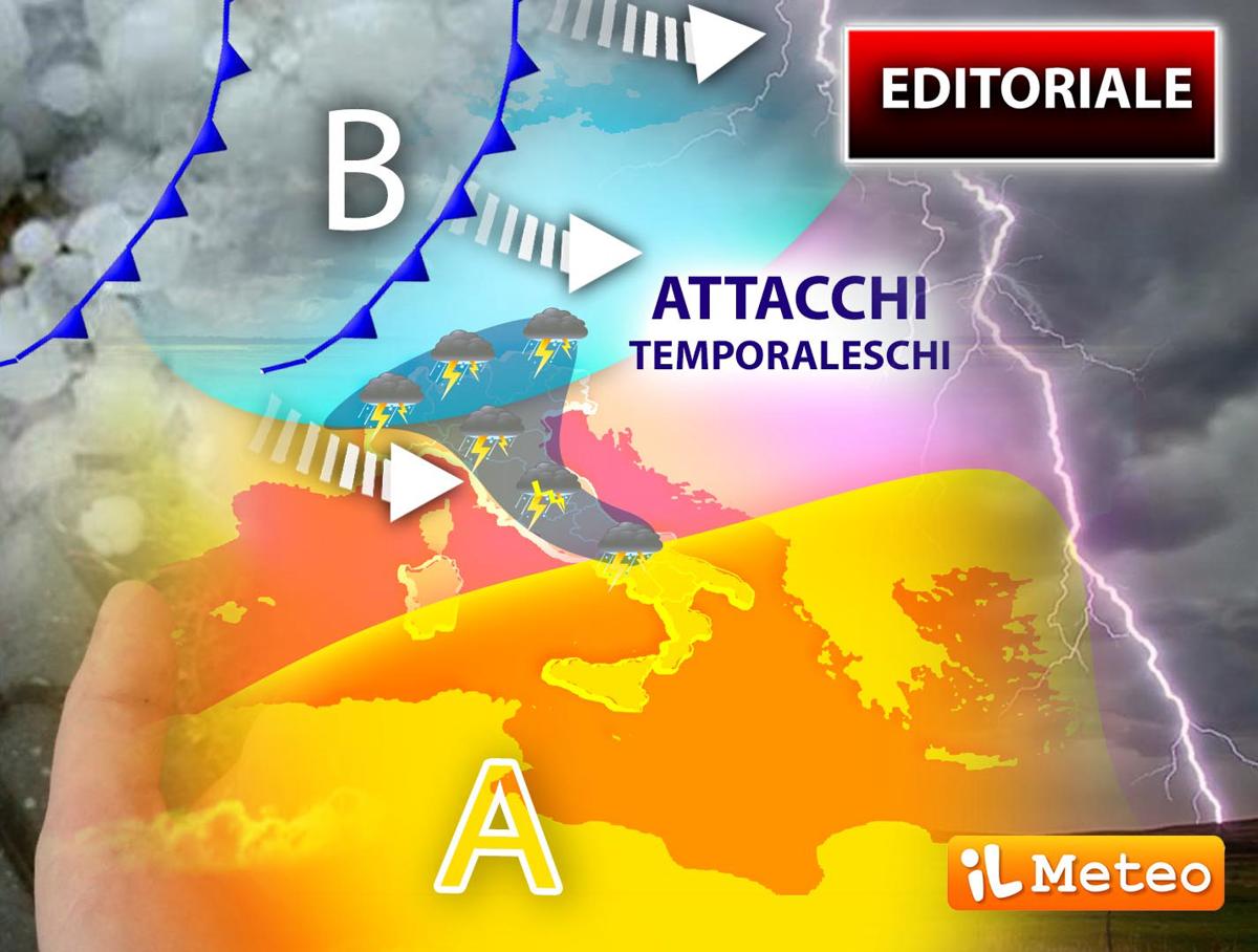 meteo previsioni italia temporali grandine 