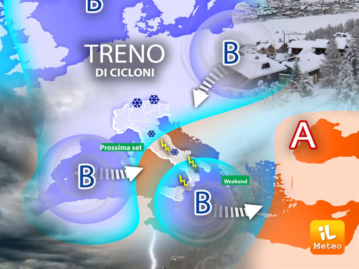 meteo previsioni weekend maltempo neve