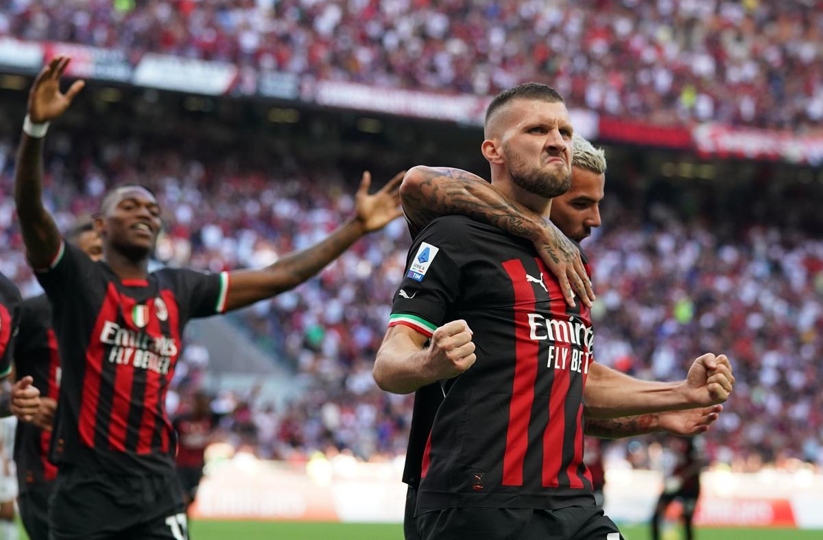 Theo Hernandez, Leao e Rebic (foto Lapresse)