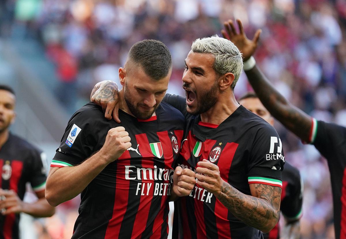 Theo Hernandez e Rebic (foto Lapresse)