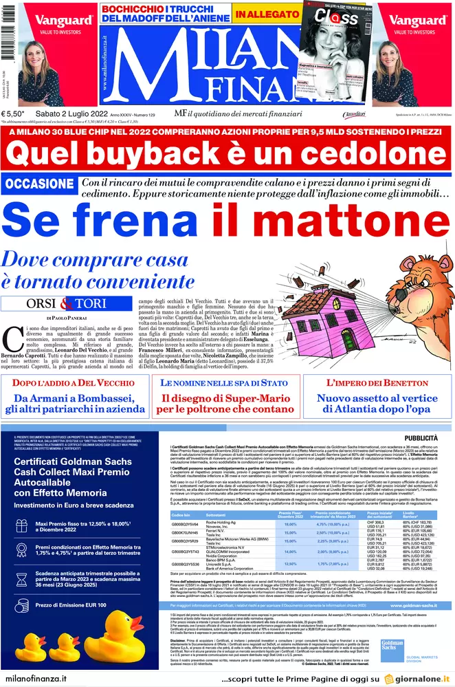 milano finanza 020011019