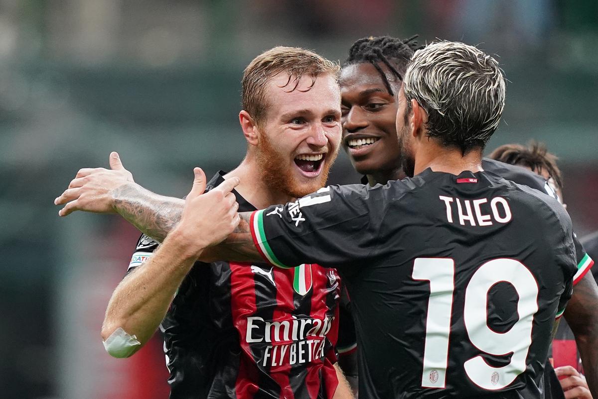 Pobega, Theo Hernandez e Leao (Lapresse) Pobega, Theo Hernandez e Leao (Lapresse)