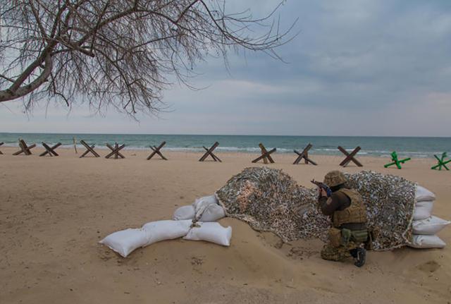 Soldato ucraino a Odessa Soldato ucraino a Odessa