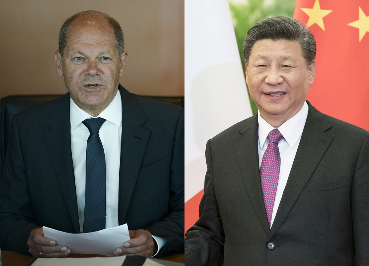 Olaf Scholz e Xi Jinping Olaf Scholz e Xi Jinping