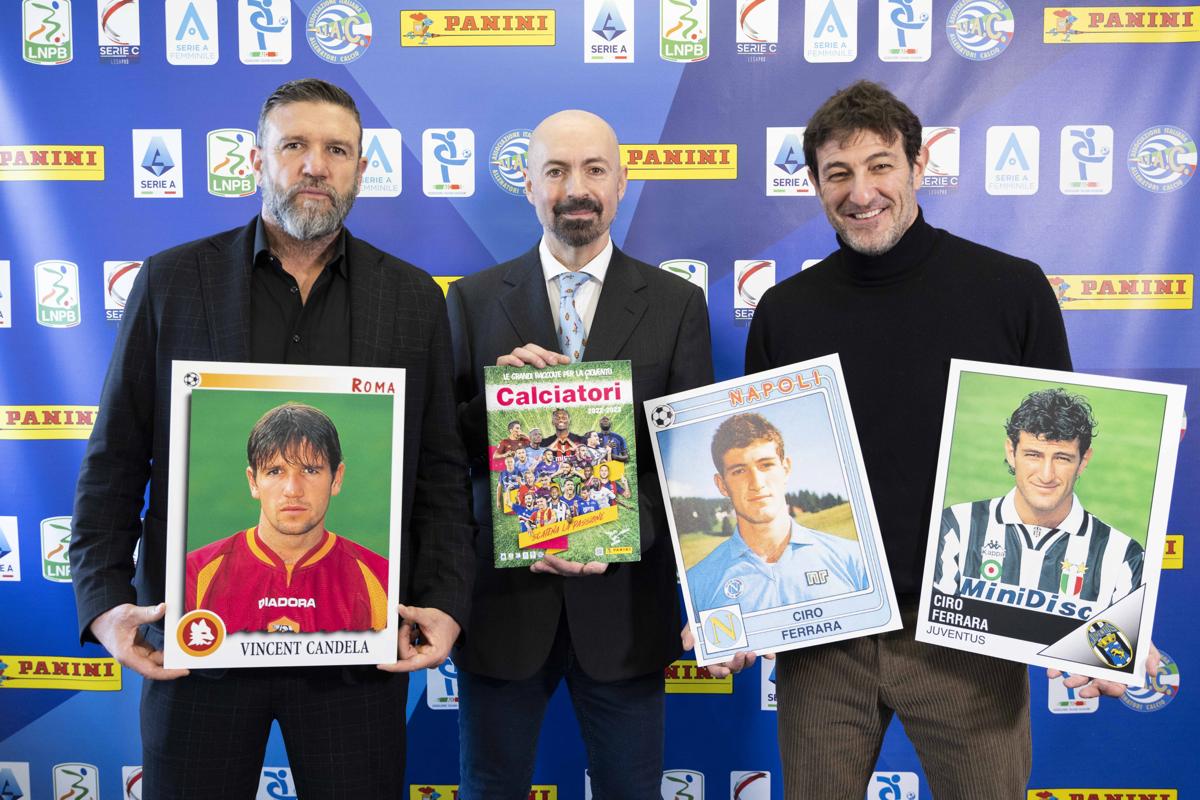 Panini Album Vincent Candela, Alex Bertani and Ciro Ferrara