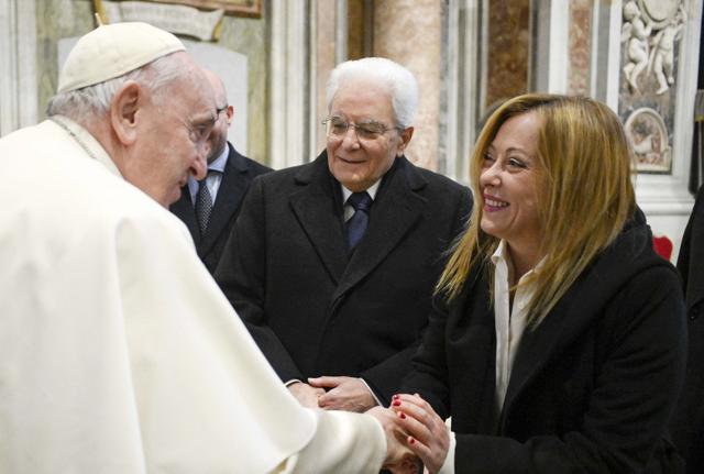 Papa Francesco e Giorgia Meloni Papa Francesco e Giorgia Meloni