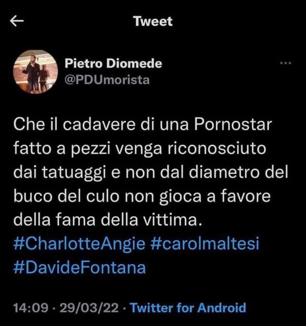 Pietro Diomede Tweet