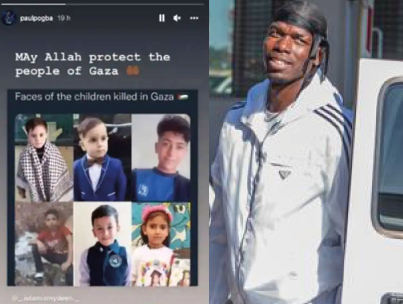 Paul Pogba fa il tifo per Gaza: invoca Allah con un post che fa discutere