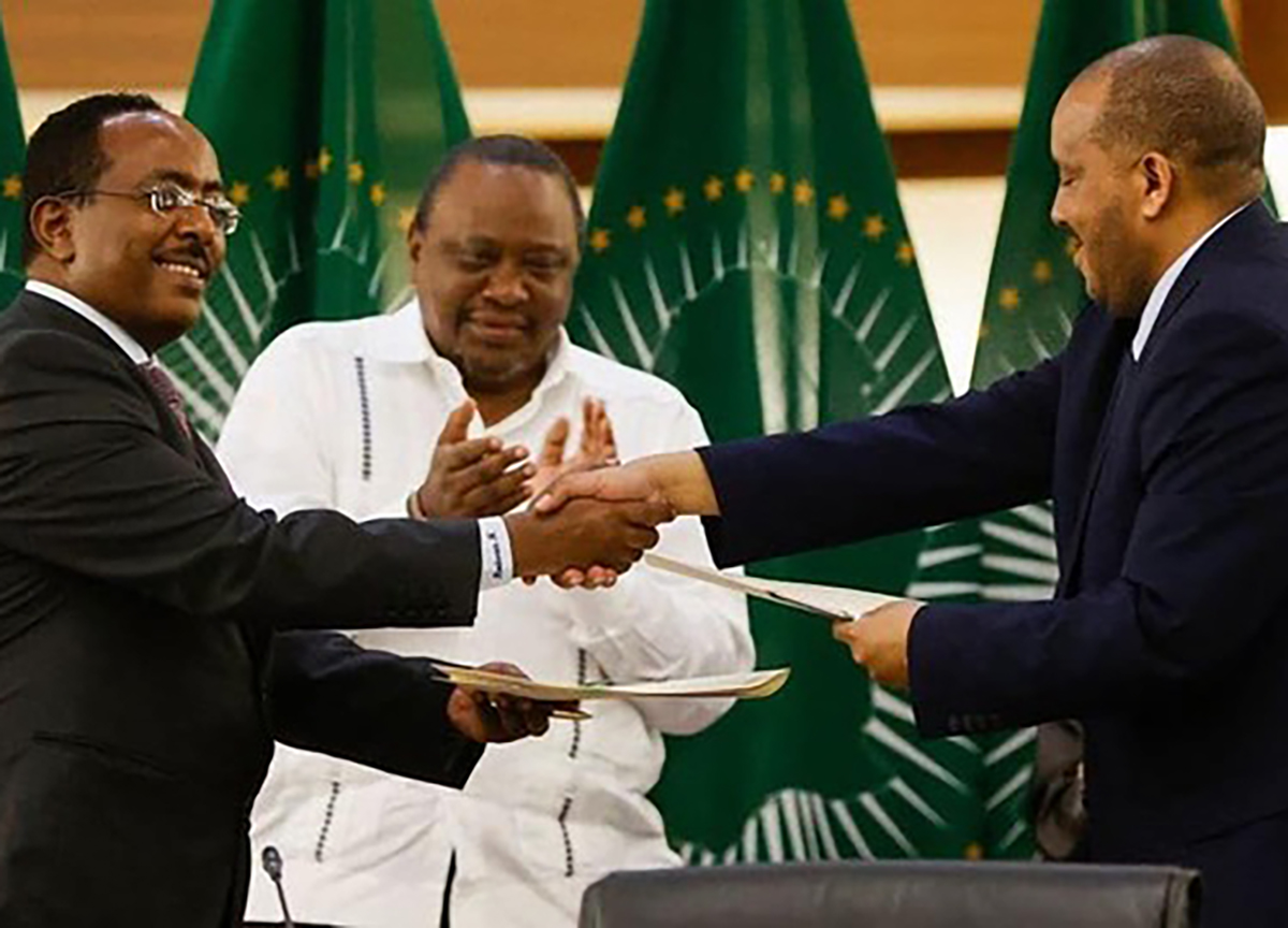 Pretoria, Sudafrica 2 novembre firma dell'accordo di pace  tra Etiopia e Tplf 