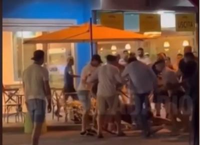 Una scena della rissa a Segrate del 19 luglio 2022
