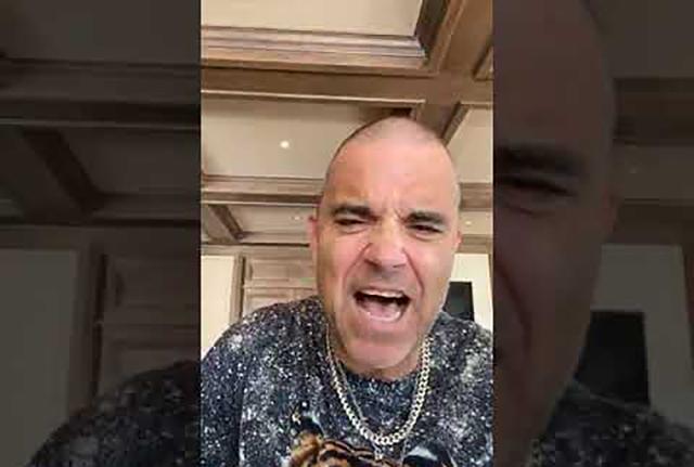 Robbie Williams in un live su Instagram Robbie Williams in un live su Instagram