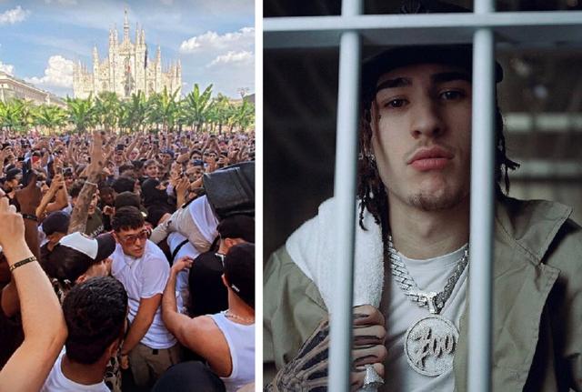Rondo Da Sosa: raduno dei fan in piazza Duomo a Milano (da Instagram) Rondo Da Sosa: raduno dei fan in piazza Duomo a Milano (da Instagram)