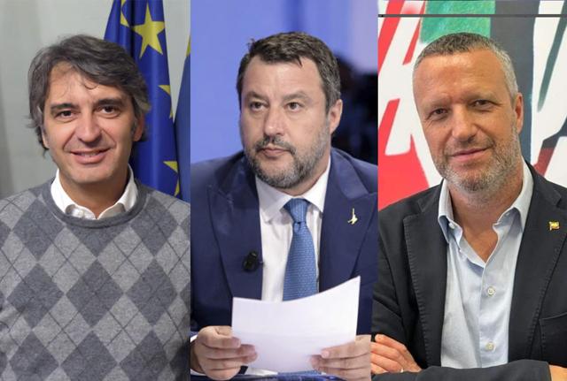 Federico Sboarina, Matteo Salvini e Flavio Tosi Federico Sboarina, Matteo Salvini e Flavio Tosi