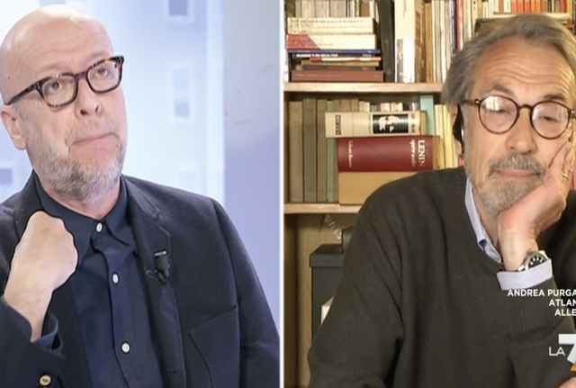 Fabrizio Roncone e Giorgio Cremaschi Fabrizio Roncone e Giorgio Cremaschi