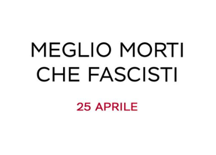 "Meglio morti che fascisti": il real time marketing di Taffo sul 25 aprile