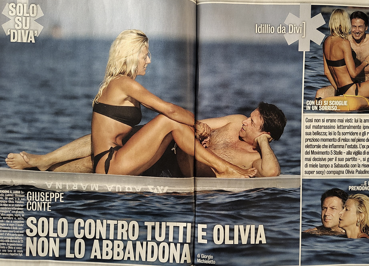 Giuseppe Conte e Olivia Palladino