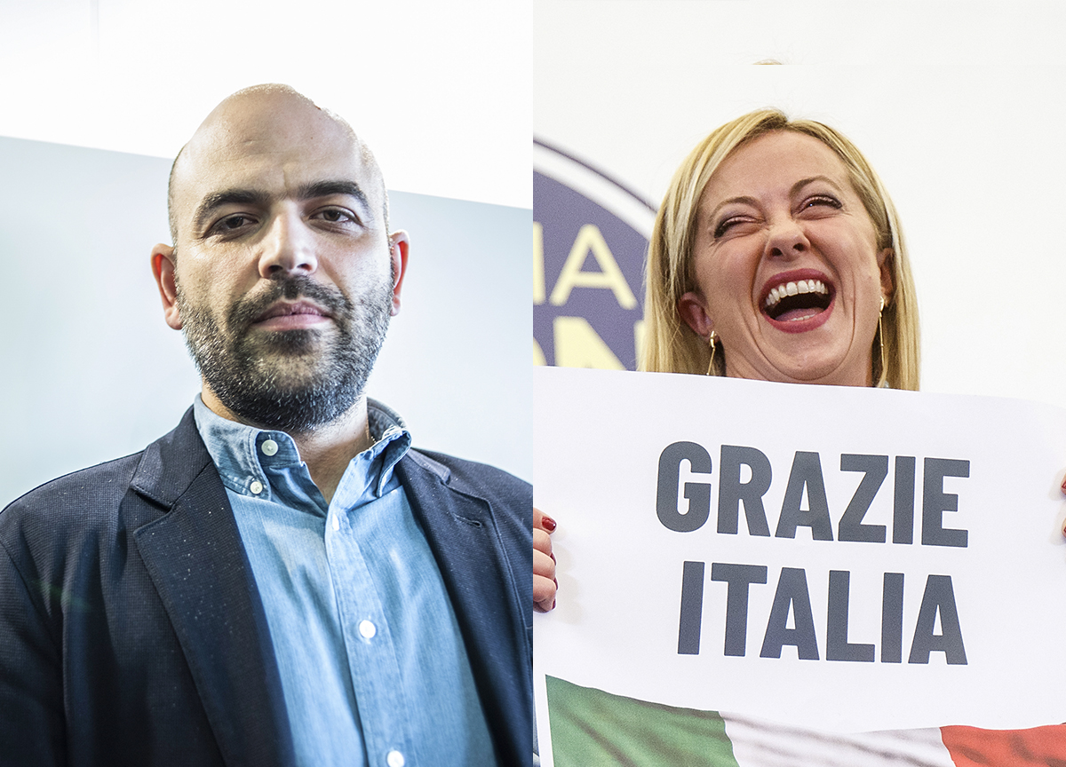 Roberto Saviano e Giorgia Meloni