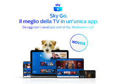 Sky: i canali Rai, Mediaset e La7 arrivano su Sky Go