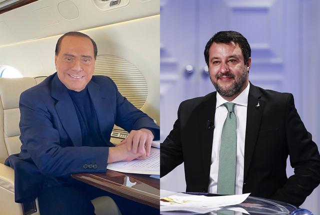 Slvio Berlusconi e Matteo Salvini Slvio Berlusconi e Matteo Salvini