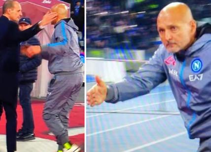 Spalletti insegue Allegri per la stretta di mano dopo Napoli-Juventus. Video virale