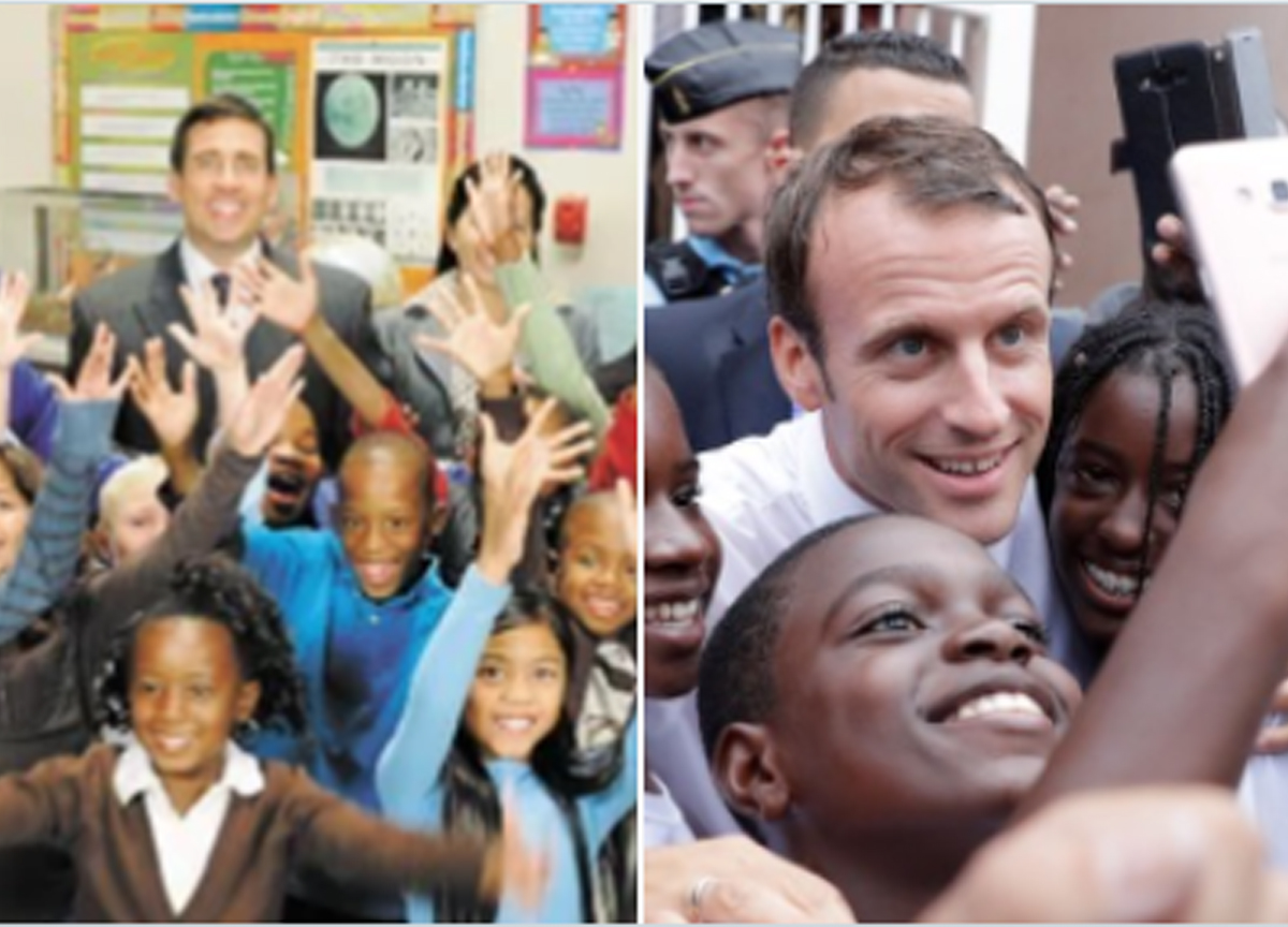 Steve Carrell Emmauel Macron Steve Carrell Emmauel Macron