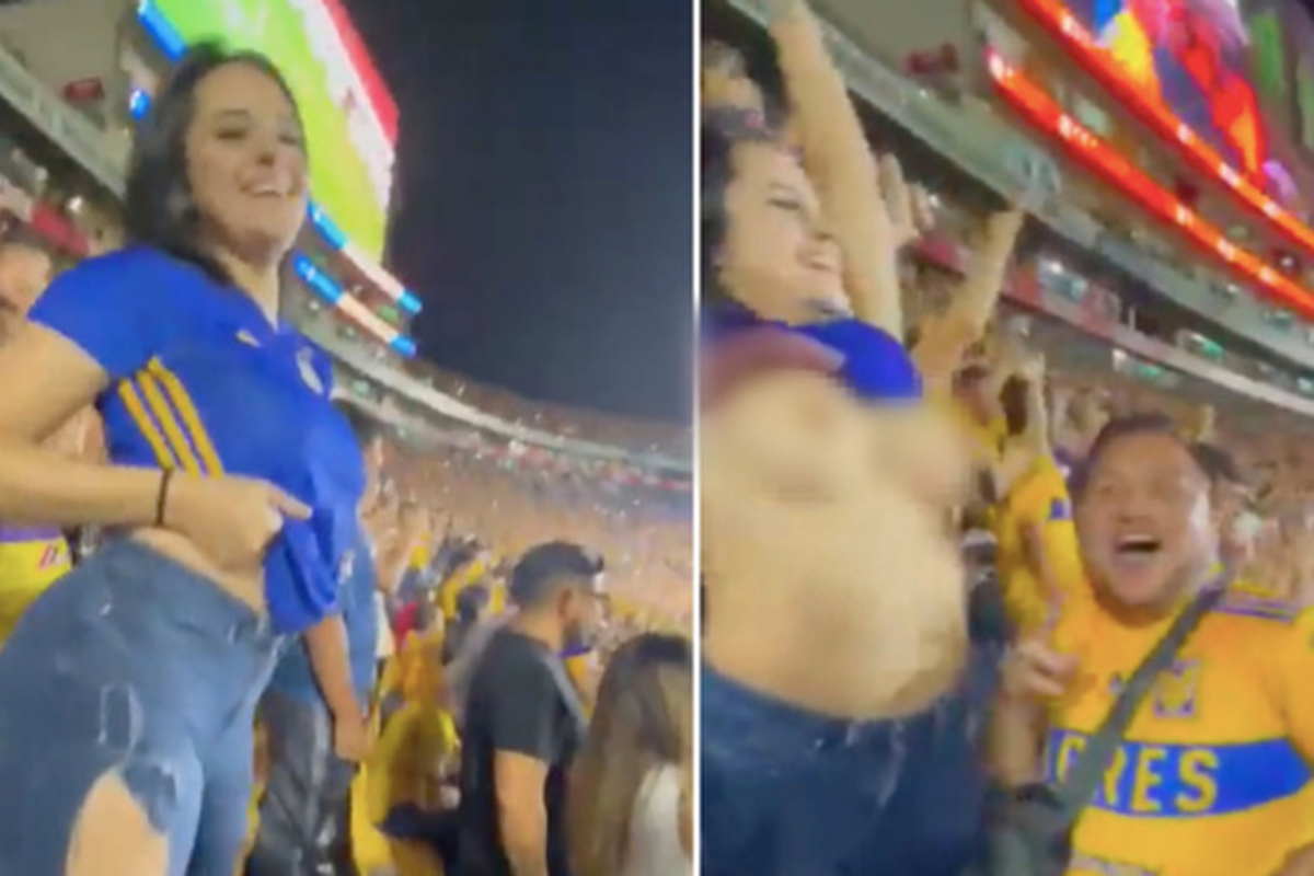 tifosa gol senza reggiseno
