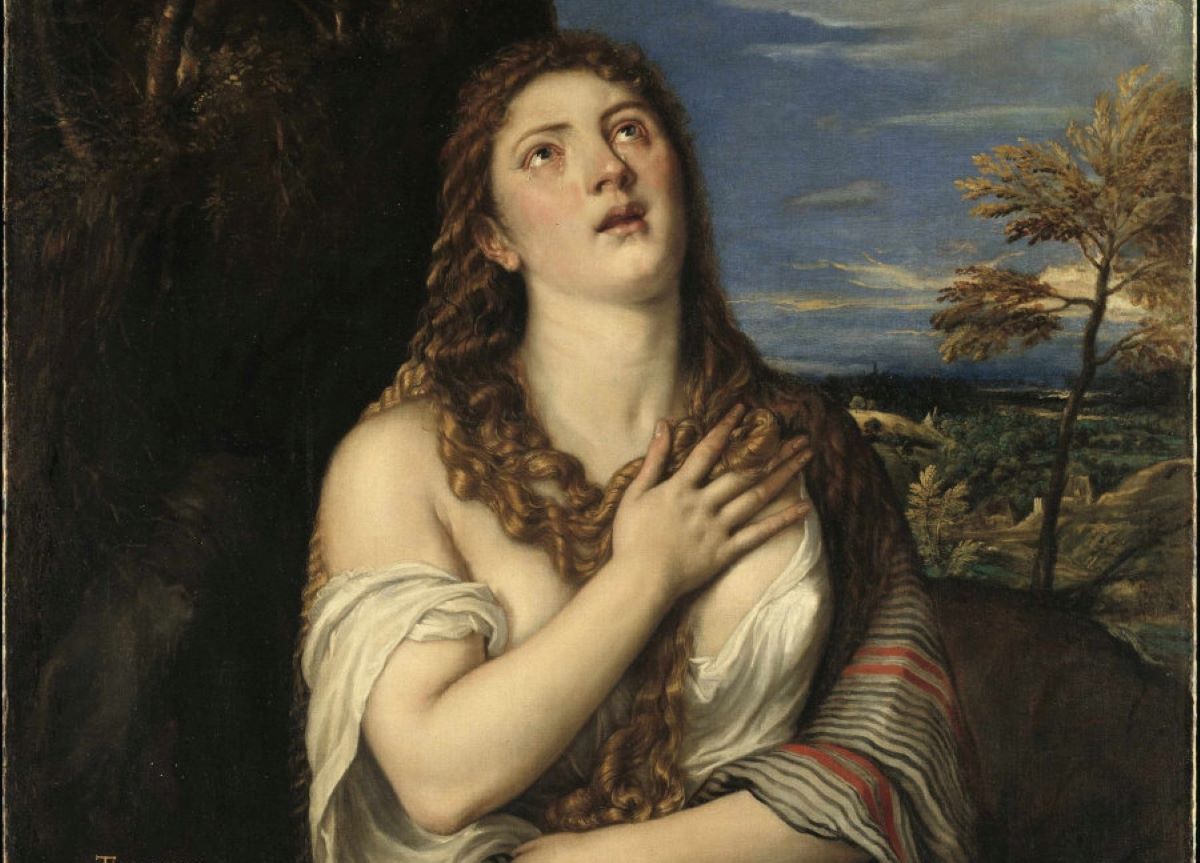 TIZIANO e bottega Maria Maddalena 1565 ca.   Stoccarda, Staatsgalerie Stuttgart ape