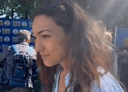 Francesca Verdini, la compagna di Salvini per la prima volta a Pontida