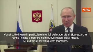 SOTTOTITOLI Putin: "Situazione nelle regioni annesse non è facile"