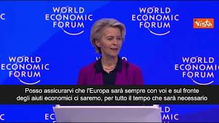 SOTTOTITOLI Von der Leyen a Davos: "Aiuti Ue all'Ucraina finché servirà"