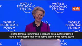 Von der Leyen a Davos: "Nessuna impunità per i crimini russi in Ucraina"