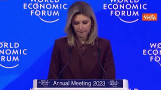 Zelenska a Davos: "Guerra si estenderà se aggressore non perde"