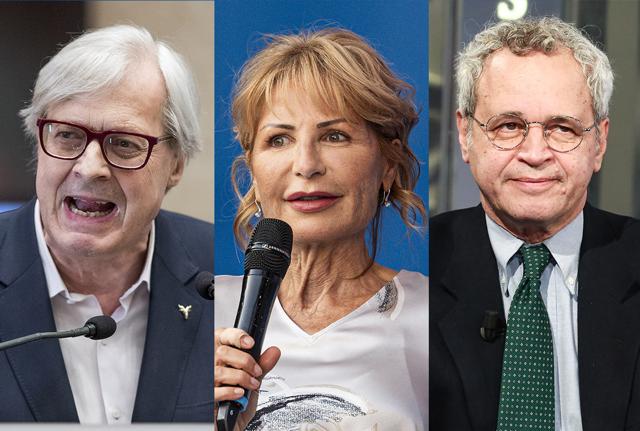Vittorio Sgarbi, Lilli Gruber, Enrico Mentana Vittorio Sgarbi, Lilli Gruber, Enrico Mentana