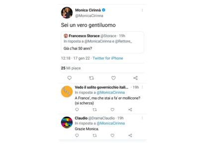 francesco storace Monica cirinnà tweet