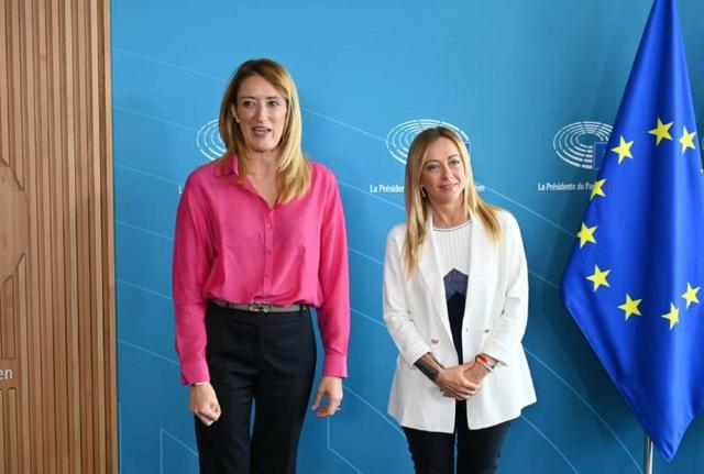 Roberta Metsola e Giorgia Meloni Roberta Metsola e Giorgia Meloni