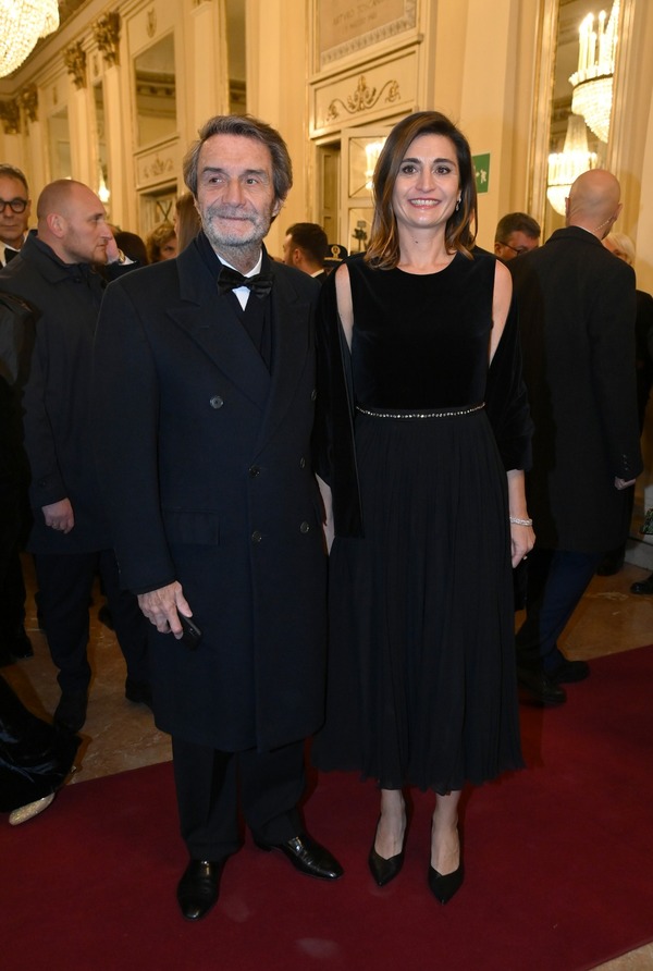 Il presidente di Regione Lombardia Attilio Fontana e la moglie Roberta Dini