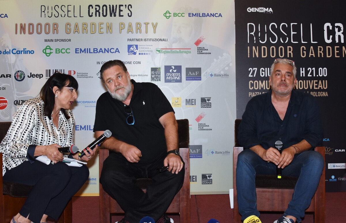 Russell Crowe premio Oscar anche nella solidarietà a Bologna. 2023 Credit photo Nick Zonna Russell Crowe premio Oscar anche nella solidarietà a Bologna. 2023 Credit photo Nick Zonna