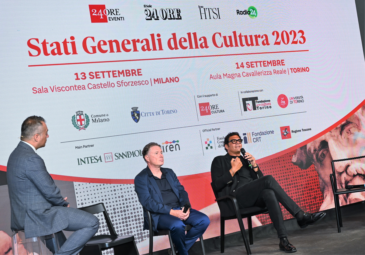Sergio Cerruti, Presidente AFI – Associazione Fonografici Italiani, Enzo Mazza, CEO FIMI – Federazione Industria Musicale Italiana. Moderano Andrea Biondi, Giornalista Il Sole 24 Ore, Marta Cagnola, Giornalista e conduttrice Radio 24. Foto: Nick Zonna Sergio Cerruti, Presidente AFI – Associazione Fonografici Italiani, Enzo Mazza, CEO FIMI – Federazione Industria Musicale Italiana. Moderano Andrea Biondi, Giornalista Il Sole 24 Ore, Marta Cagnola, Giornalista e conduttrice Radio 24. Foto: Nick Zonna
